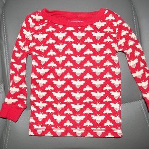 Burts Bees Baby Red W/Bees Long Sleeve Shirt Top